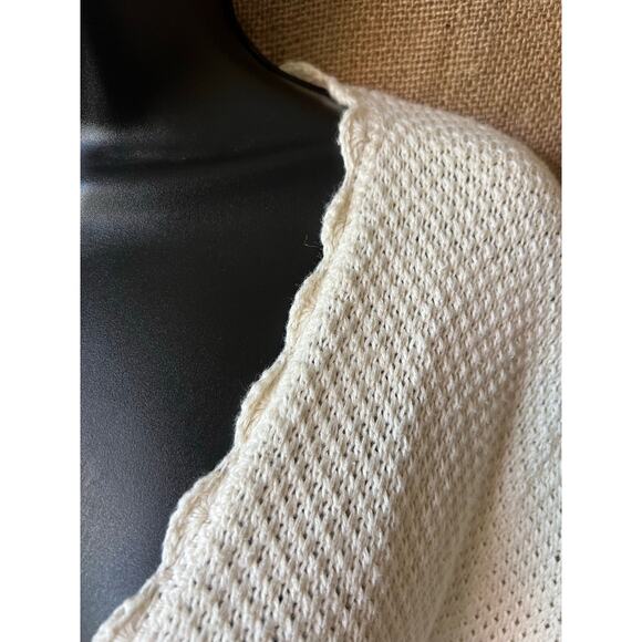 Vintage ecru button up cardigan sweater by Sheridan Square - Picture 4 of 11